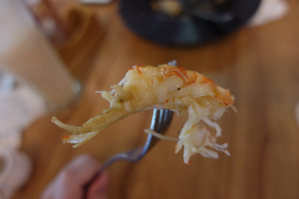 迷迭香花園餐廳-天使紅蝦扇貝義大利麵的蝦肉